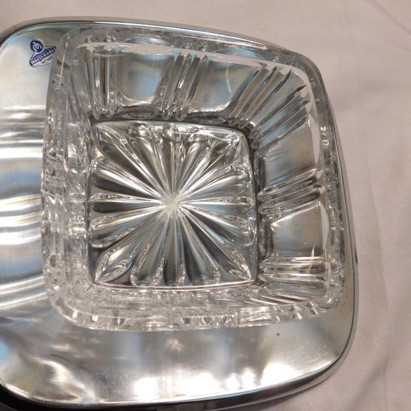 Vintage Demeyere Crystal Glass Sugar Bowl with Lid Belgium - Picture 7 of 14